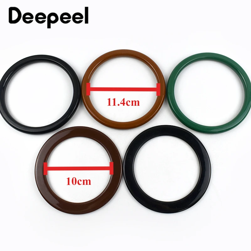 2/4/10 قطعة Deepeel 10/11.4 سنتيمتر حقيبة بلاستيكية مستديرة مقبض محفظة إطار حقيبة يد قبلة قوس مشبك DIY بها بنفسك أكياس اليدوية الخياطة اكسسوارات