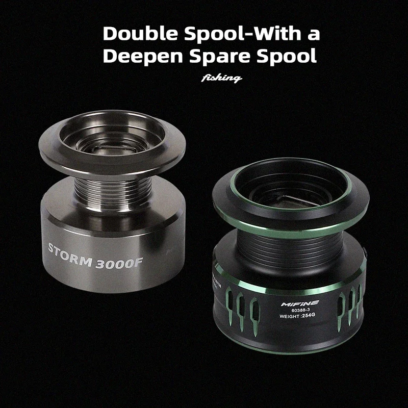 MIFINE STORM Carrete Spinning 12KG – 5.2:1, 6+1 rodamientos, carrete metal - imagen 3