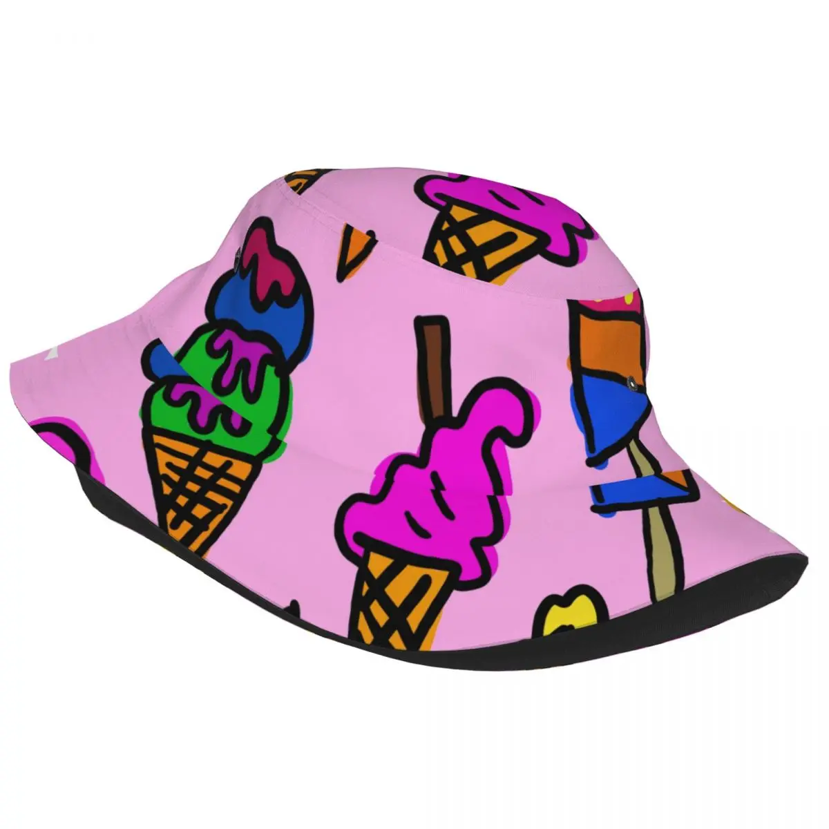 Fisherman Hat Unisex Bob Cap Cute Ice Cream Cat Panda Unicorn Hip Hop Gorros Panama