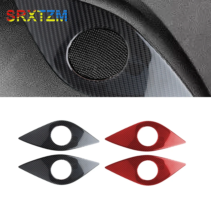 

Car Carbon Fiber Rear Door Audio Speaker Sticker For Chevrolet Camaro 2016 2017 2018 2019 Auto Accessories