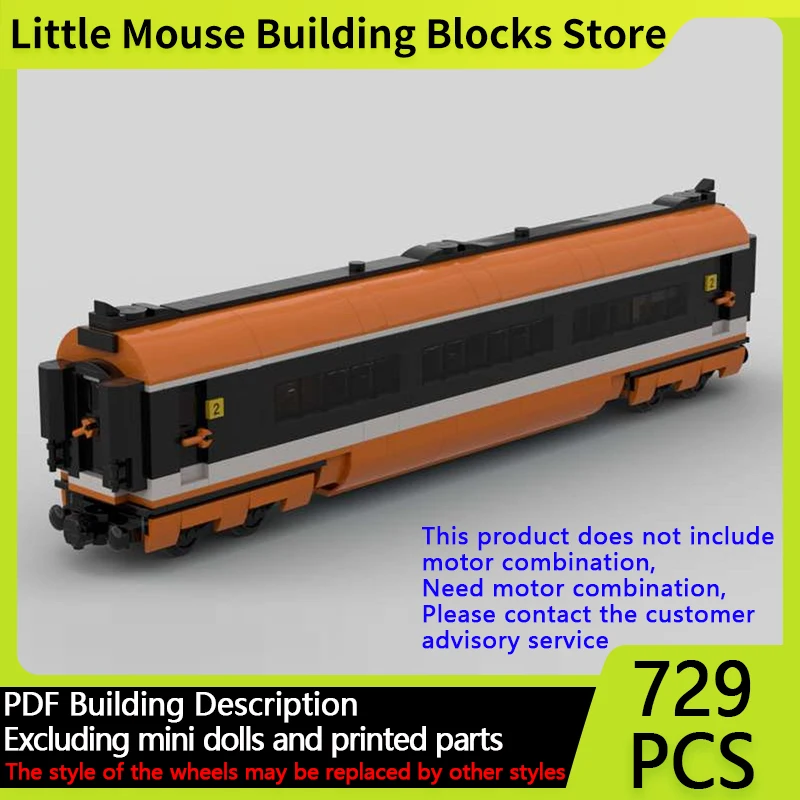 

City Car Model MOC Building Bricks 2nd Class Coach Horizon Express Modular Technology Gifts Holiday Assemble Children Toys Suit