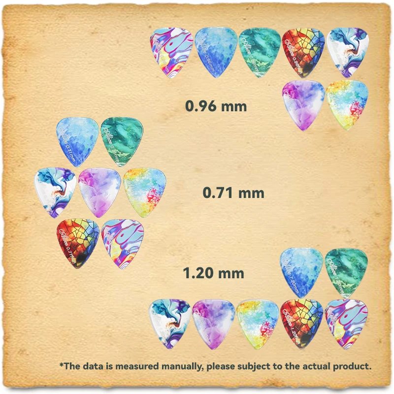 Alice Guitar Pick AWR-HR Pick 0.71/0.96/1.2 mm Translucent Patterned, Guitar Accessories