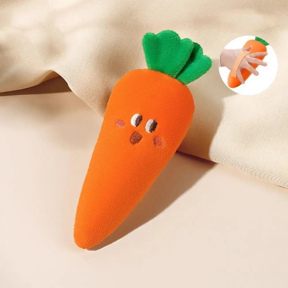 Developmental Cute Baby Hand-held Stuffed Anti-Startle Cartoon Fruit Soft Vibrant Color Sleep Soothing Toddler Play
