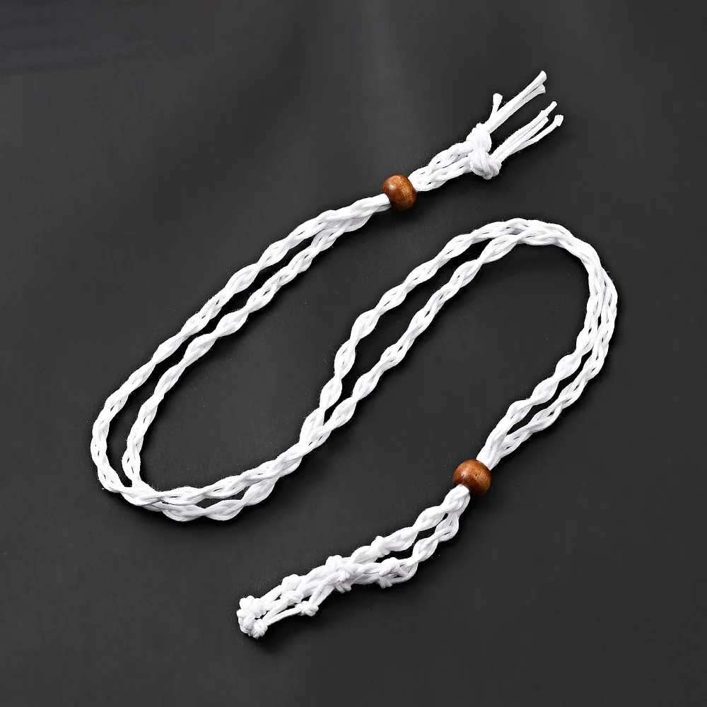 10 Stück geflochtene Wachsschnur für Makramee-Beutel, Halskettenherstellung, verstellbare Holzperlen, mehrfarbig, für austauschbaren Steinschmuck – Detail 8