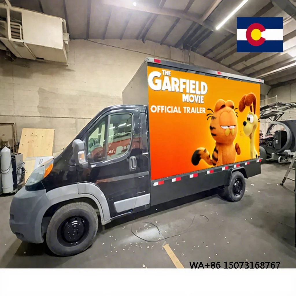Camión Publicitario con Pantalla LED P4 para Exteriores, Camiones Móviles con Pantallas Digitales LED en Venta