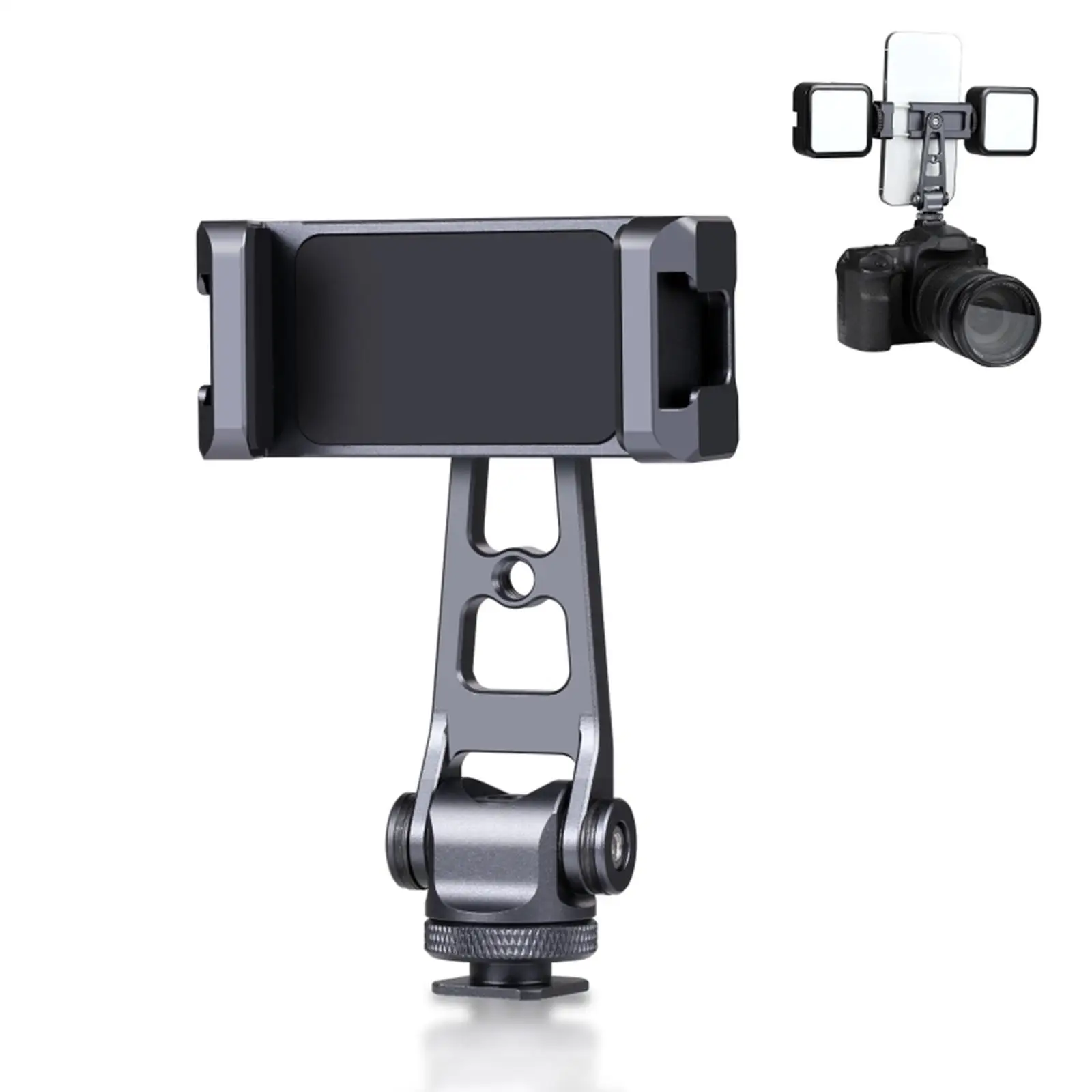 

Smartphone Tripod Mount Adapter with Cold Shoe 360° Rotates Universal Portable Accessories Adjustable Easily Install Mini Size