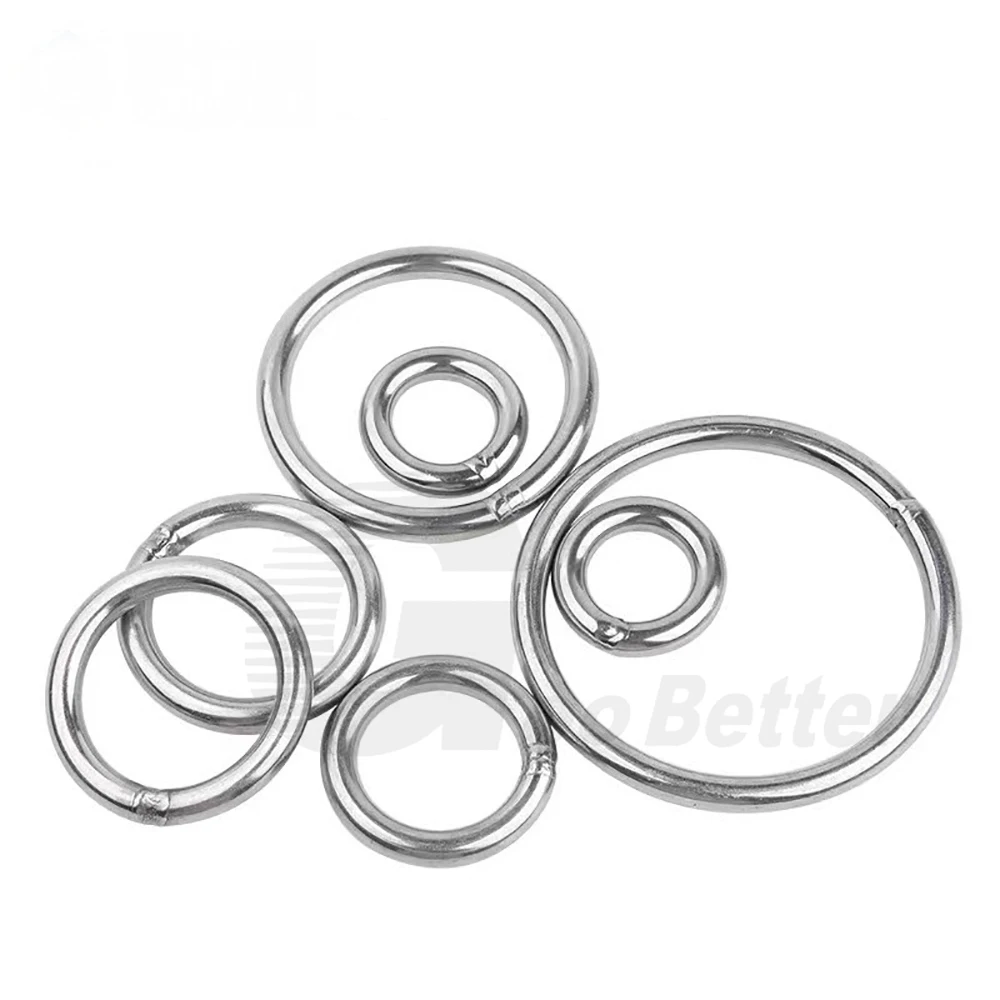 

1Pcs Welded O Ring M3 M4 M5 M6 M8 M10 M12 304 Stainless Steel Polished Welded Rings Solid Round Rings Smooth Metal Welded O Ring