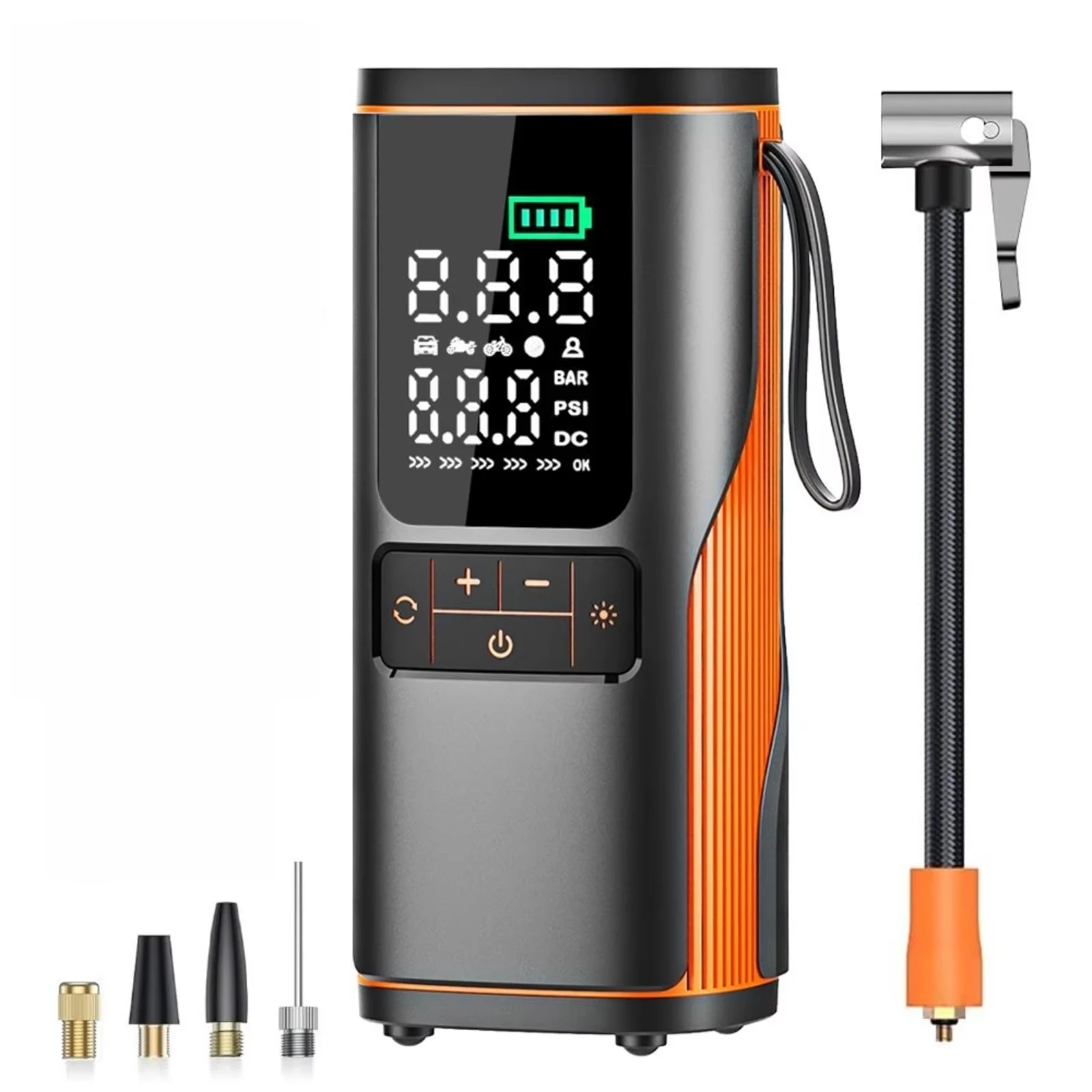 

150PSI Tire Inflator Portable Air Compressor Car Tire Pump with Real Time Pressure Display for Cars Motorcycles Bicycles balls
