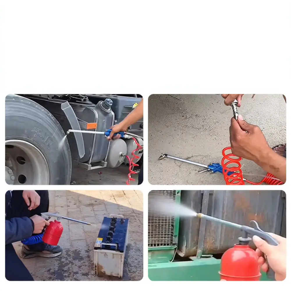 Professional Air Blow Applicator For Vehicle Engine Room Cleaning Durable Metal Sprayer With Flexible Cleaning Hose Pipe