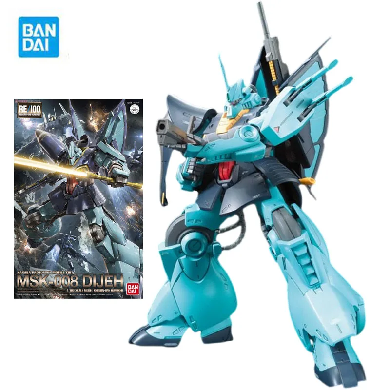 

Bandai Gundam Original Model Garage Kit 1/100 RE Series MSK-008 DIJEH Anime Action Figure Toys for Boys Collectible Toy