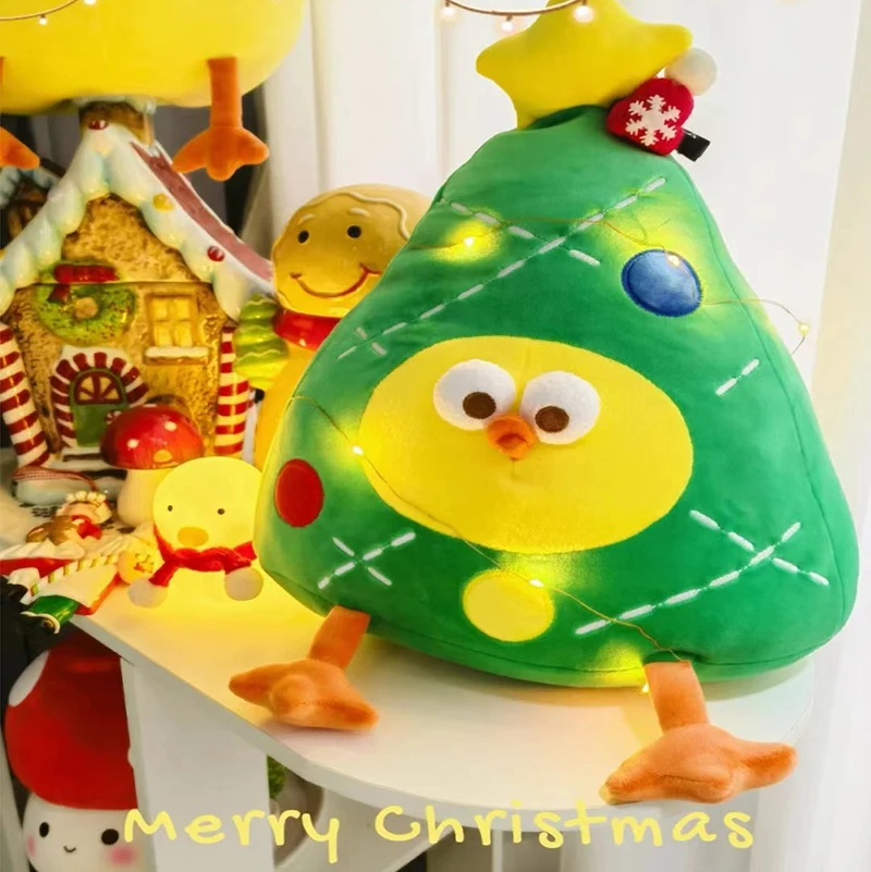 Cute xmas Gingerbread Man dundun Chicken Plush Baby Appease Doll Biscuits Man Pillow Cushion xmas Tree Toy Snowhouse Plush Gift