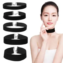 Statement Jewelry Classic Vintage Retro Gothic Black Ribbon Necklace Velvet Choker