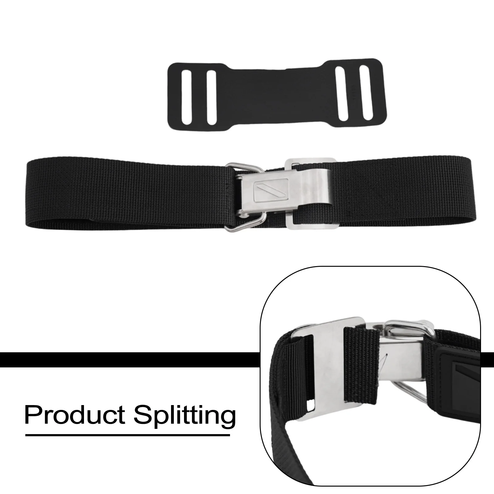 

Ремешок на бак для подводного плавания с цилиндрическим ремешком и быстросъемной пряжкой, включая противоскользящую накладку для надежного крепления