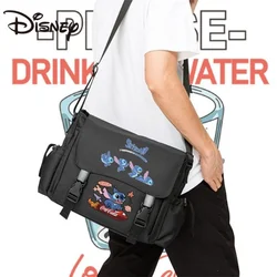 MINISO Disney-bandolera de Lilo y Stitch para hombre, bolso de hombro de dibujos animados para adolescentes, deportes y ocio, bolsos cruzados para niños