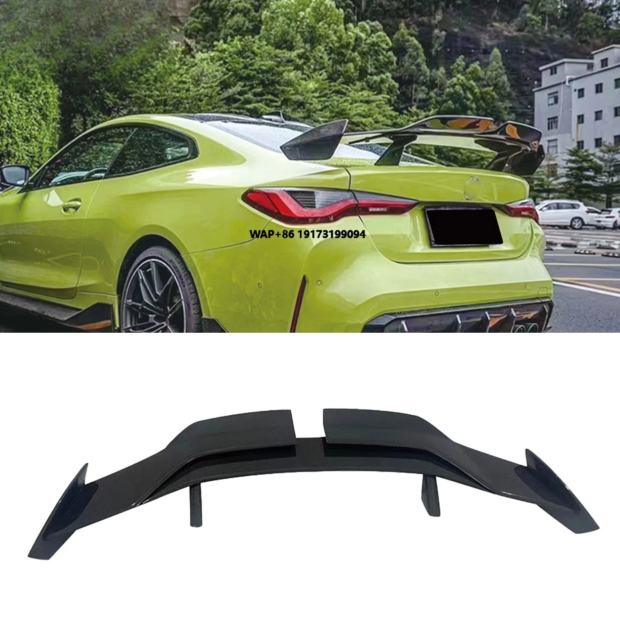 

High Quality Carbon Fiber Rear Spoiler and Wing Body Kits for M3 M4 G80 G82 Sport Style Rear Bumper New Condition