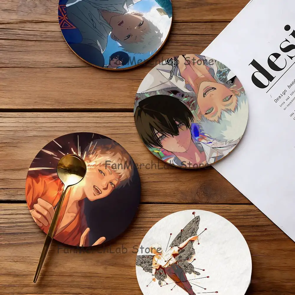 

The S-Summer H-Hikaru Died Wood Coaster Set - Heat Resistant For Tea & Coffee, Home Cafe Decor Holiday Gift