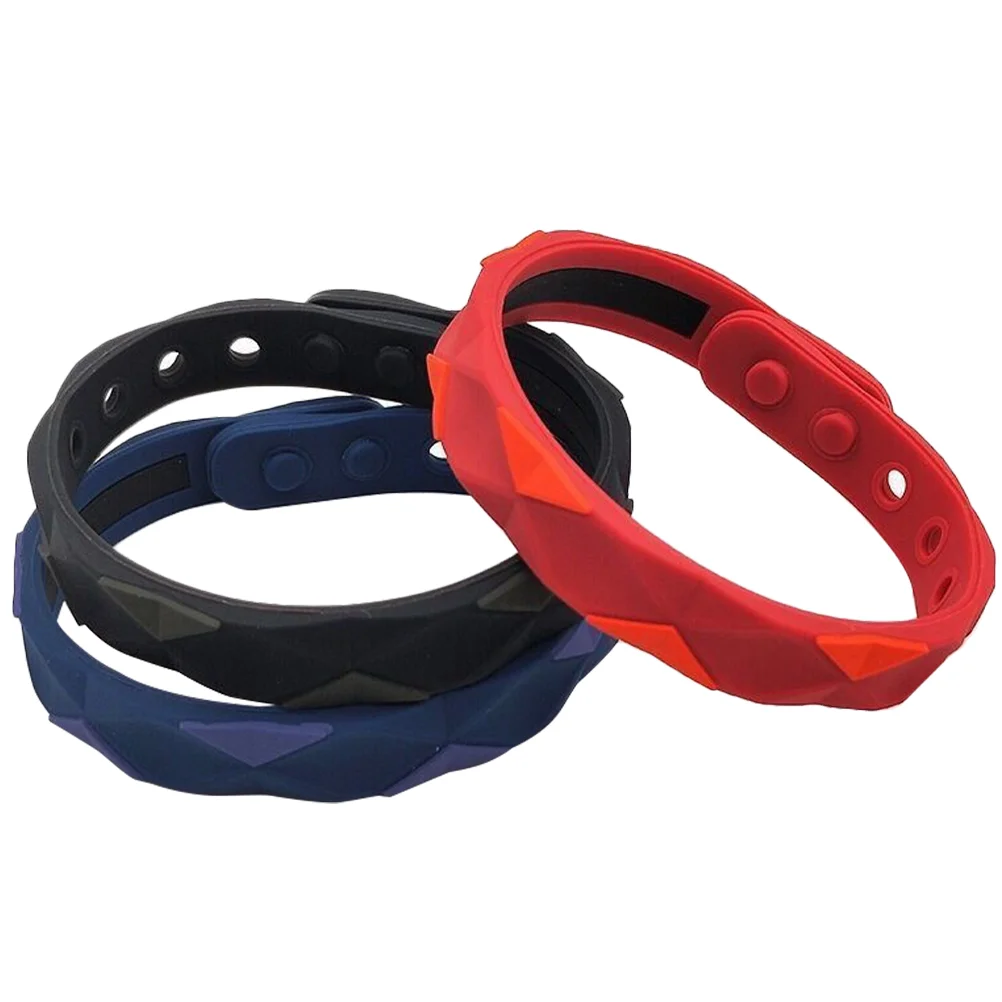 3 Pcs Anti Static Wrist Strap Anti-static Bracelet Silicone Wristband Gift Exercise for Couples Fitness