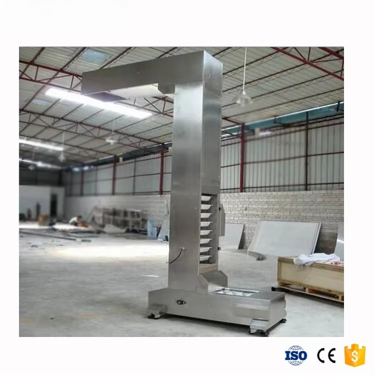 ood Grade Vertical Bucket Elevator Conveyor, Snack Candy Lifting Machine for Food Processing Production Lines