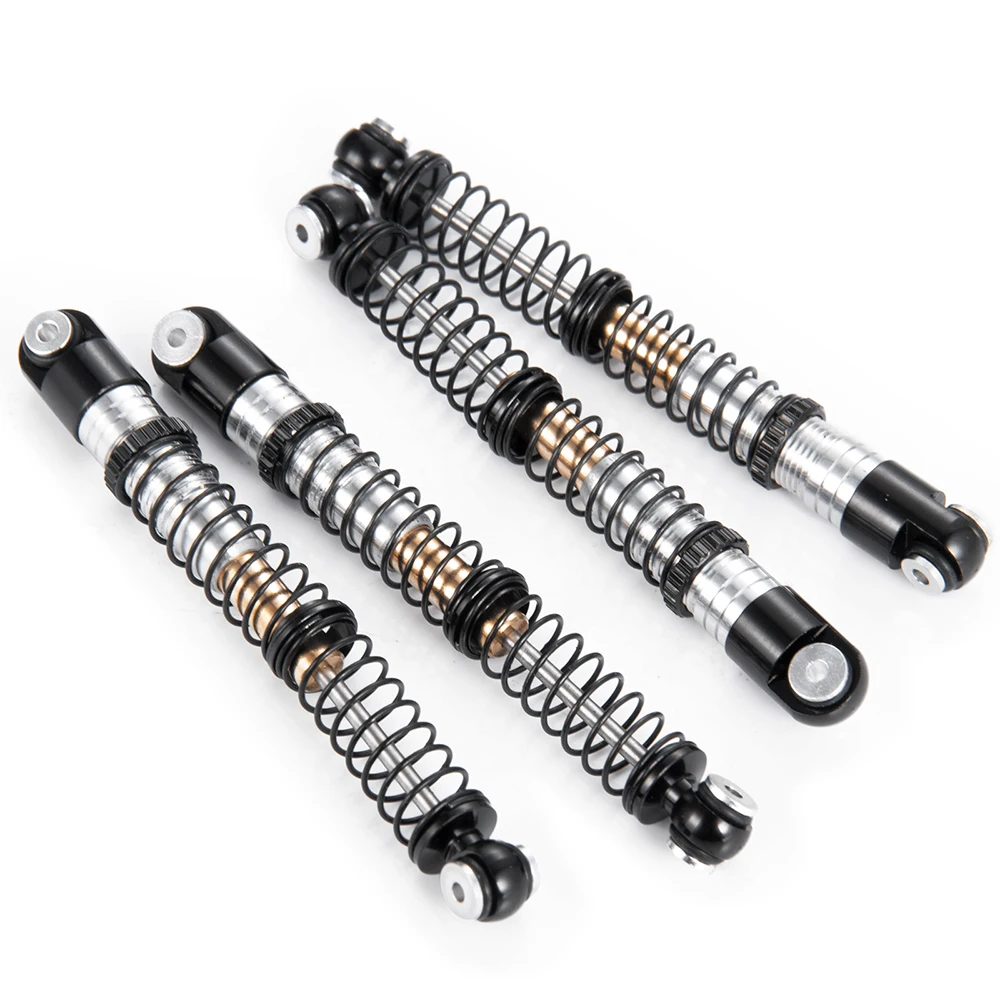 AXSPEED 4Pcs Aluminum Alloy 53mm Shock Absorber Damper for Axial SCX24 Deadbolt C10 Wrangler Gladiator Bronco 1/24 RC Car Truck