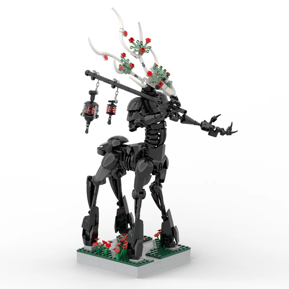 

Grim Reaper & Dark Knight MOC Building Blocks, Centaur Elf Monster Army Set, Fantasy Warriors DIY for Adults