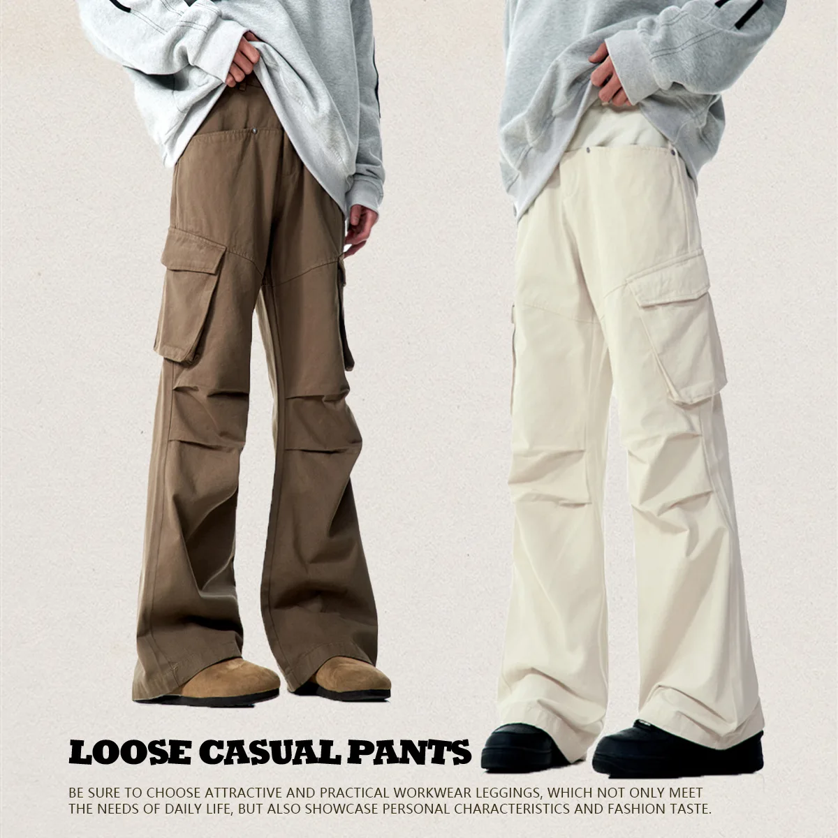 

Мужские рабочие брюки American Sle: свободные, прямые, повседневные, длинные, винтажные, выцветшие, плиссированные, с эффектом похудения, в разных цветах