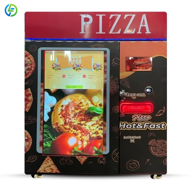 Customized Visual Oven Pizza Vending Machine Coin Bill Bank Card Reader Outdoor Self-service Robot Fast Fully Automatic