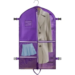 Non-woven Dance Costume Bag For Children With Accessories Pockets Transparent Window Buckle Hanging Clothing Dress Dust Cover