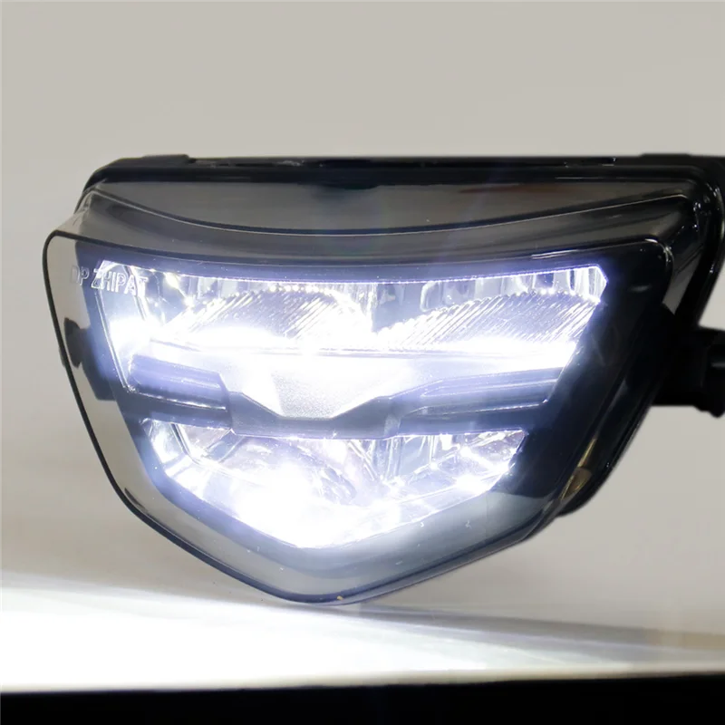 Motorcycle Headlight Fairing Headlight Cover for Yamaha Y125ZR Y125 ZR Motocross Headlight LED Mask 12V 35W Smoked Shell