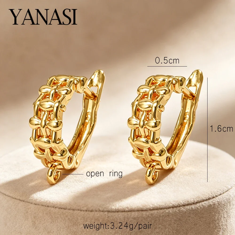 33 verschiedene Ohrringhaken, 18K Gold / Rhodium-beschichtetes Messing, Ohrringzubehör für DIY-Schmuckherstellung für Damen, Fabrikgroßhandel – Detail 5
