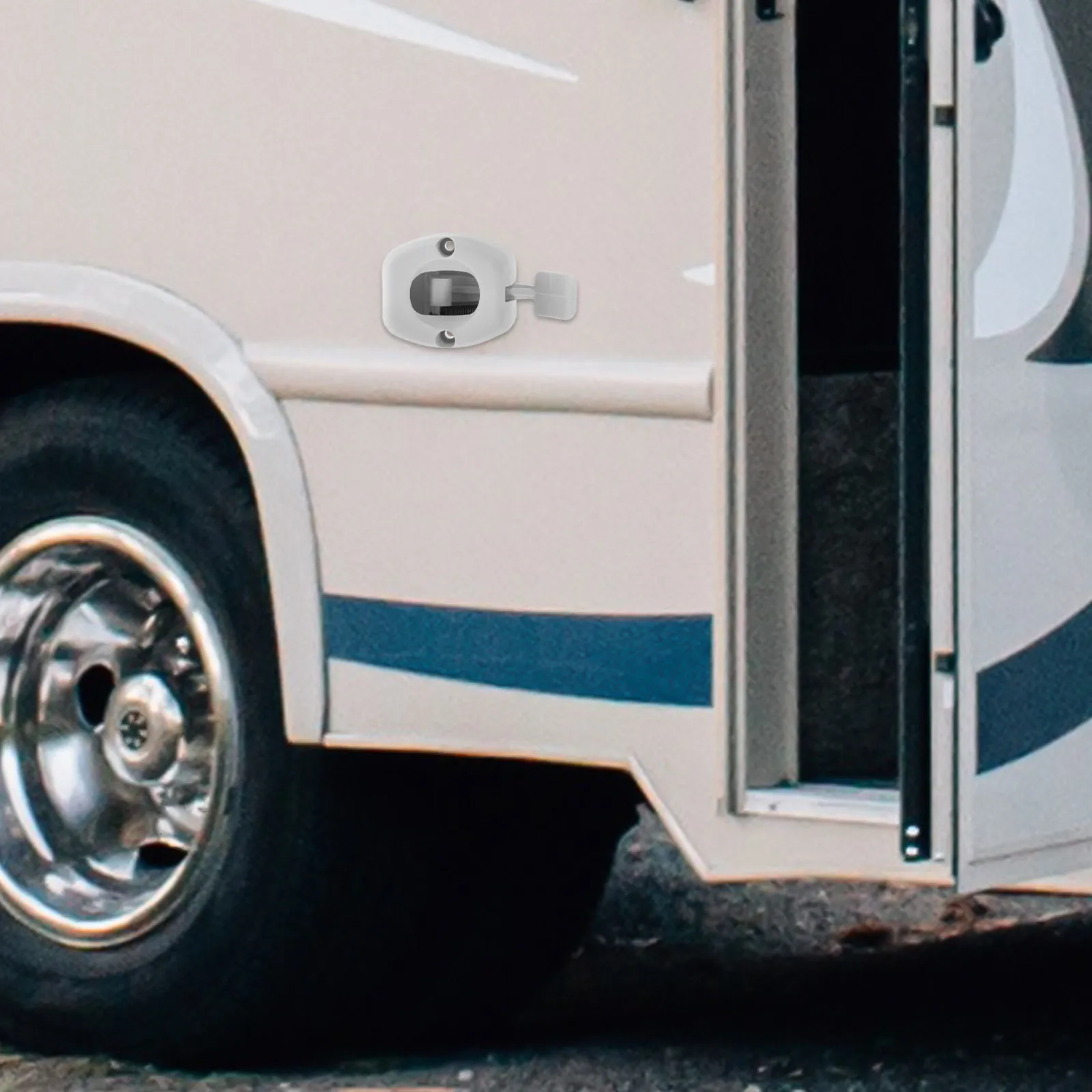 

Steel Nylon Rv Door Holder Entry Catch Latch for Camper Trailer Refrigerated Freezer Truck Door Security Hold Prevent Slam