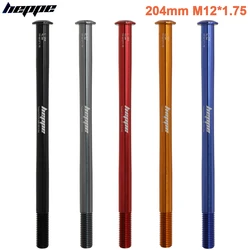 HEPPE Fat Bike Thru Axle 204mm M12x1.75 Thru Axle Mountain Bike Rear Wheel Hub Shaft Skewers Fat Bike Rear Thru Axle Multi Color