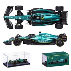 Bburago 1/43 Aston Martin AMR23 F1 Alonso alloy model car, children's collection of decorative toys, for friends holiday gifts.