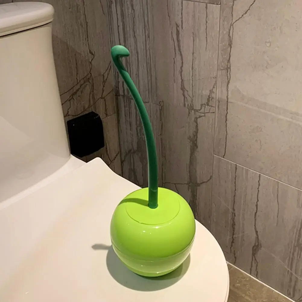 

Прочная щетка для унитаза, удобная щетка для хранения, эргономичный набор туалетных щеток в форме вишни с нескользящей ручкой, яркая для ванной комнаты