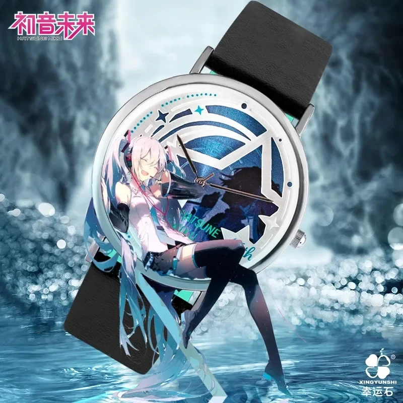 

Cartoon Anime Hatsune Miku 16th Anniversary Quartz Watch Fashion Brisk Cute Girl Birthday Gift Student term begins Gift cosplay