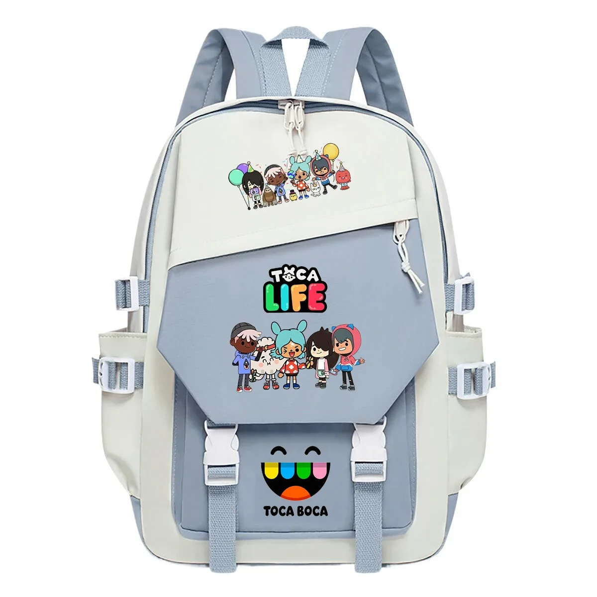 Toca Life World Printed Women Backpack Fashion Nylon School Backpack Student Girl Canvas Laptop Book Pack Outdoor Travel Mochila