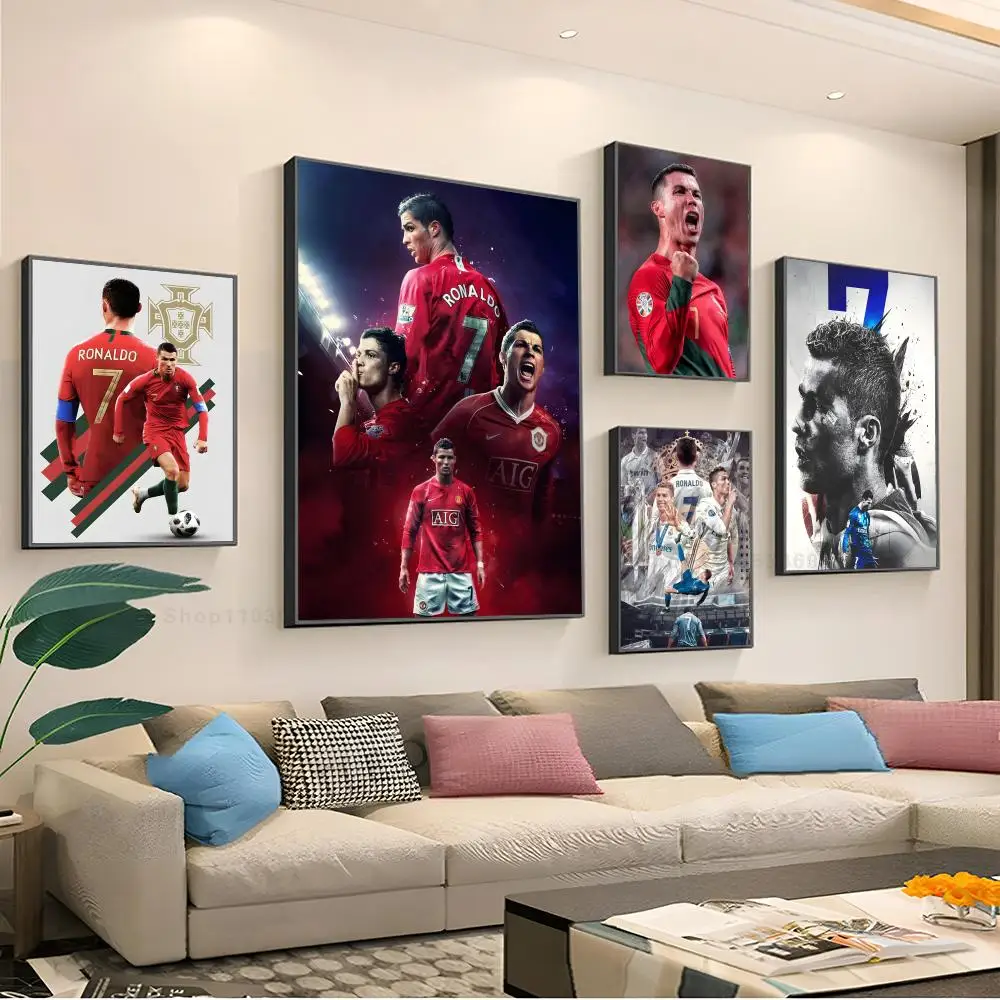 Cristiano Ronaldo Poster Paper Print Home Living Room Bedroom Entrance Bar Restaurant Cafe Art Painting Decoration