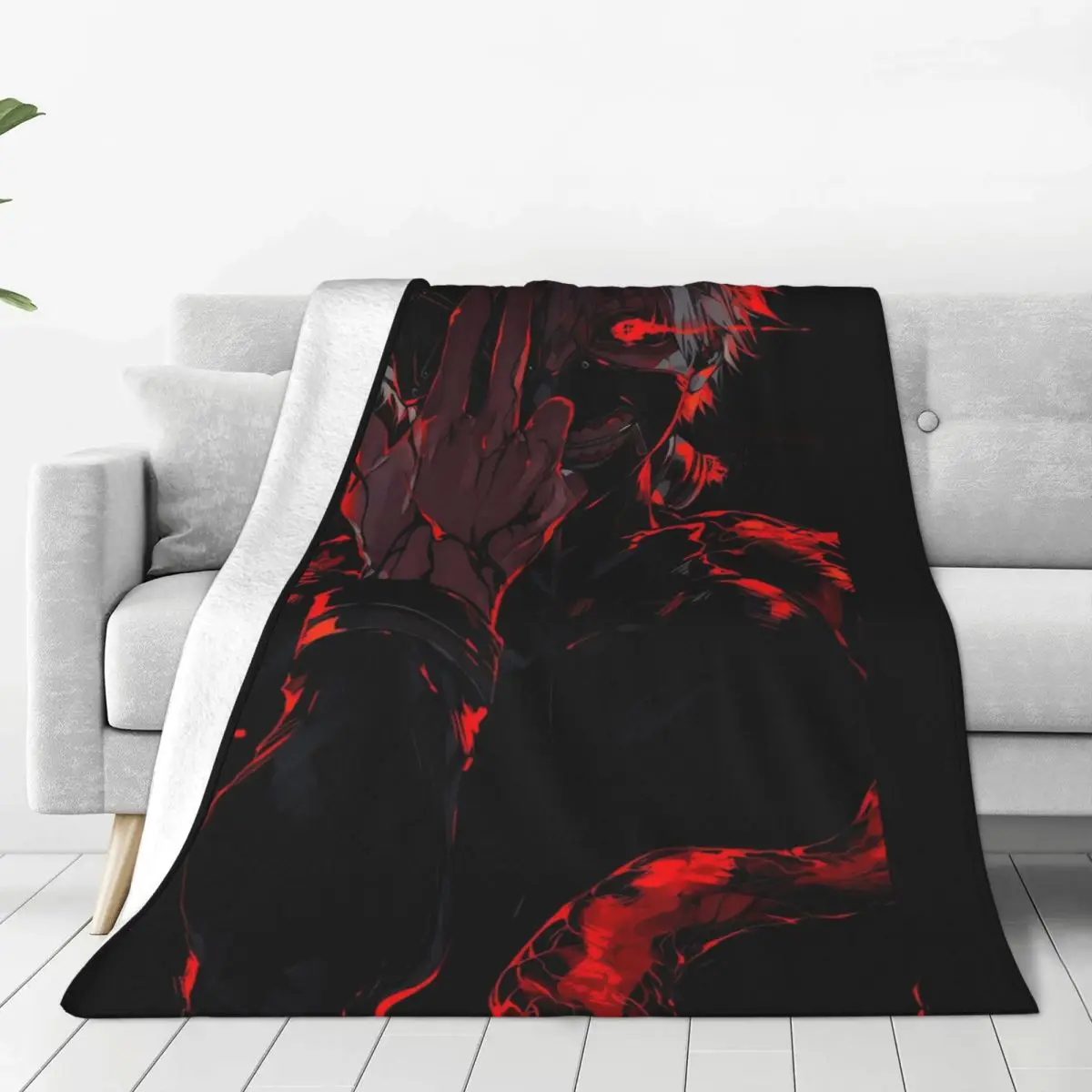 Tokyo Ghoul Anime Blanket Soft Warm Flannel Throw Blanket Plush for Bed Living room Picnic Travel Home Couch