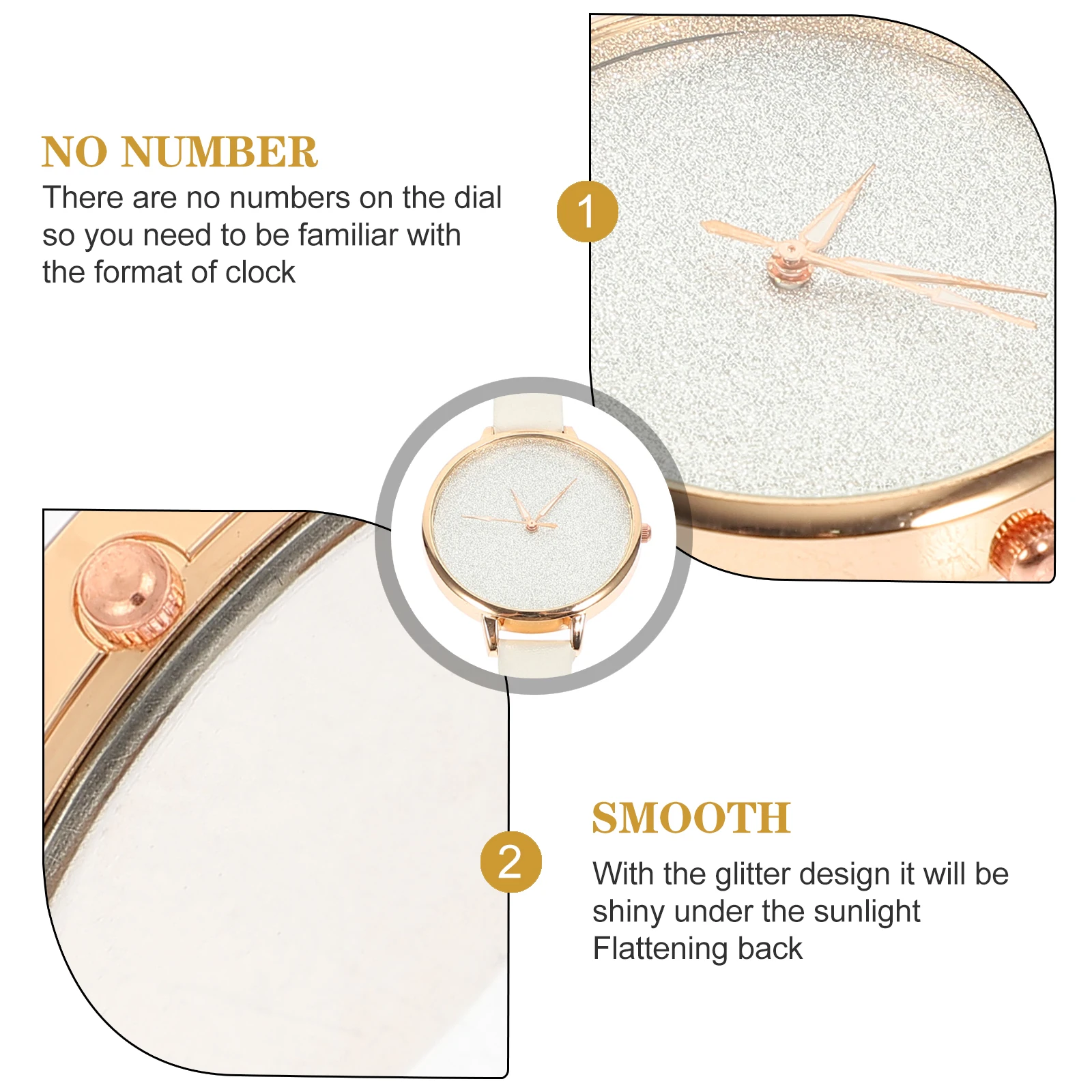 

Women Watch Dial Adjustable PU Strap Fashion Students Watch Ladies Wristwatch Elegant Design Daily Wear Party Gift