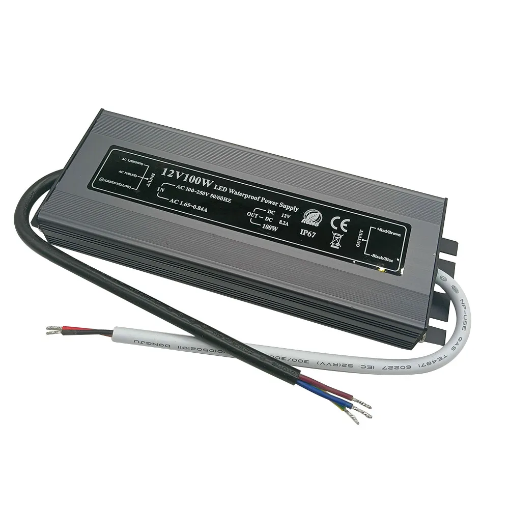 

Waterproof Lighting Transformer AC 110V~220V To DC 12V 24V Power Supply 10W 20W 30W 50W 100W 150W 200W Outdoor IP67