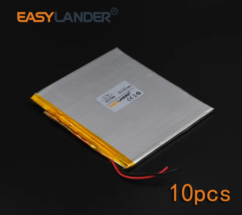 

10pcs/Lot 3.7V 4100mAh 3810088 Rechargeable li Polymer Li-ion Battery Fr Bluetooth Notebook E-Book Power Bank Portable Consumer