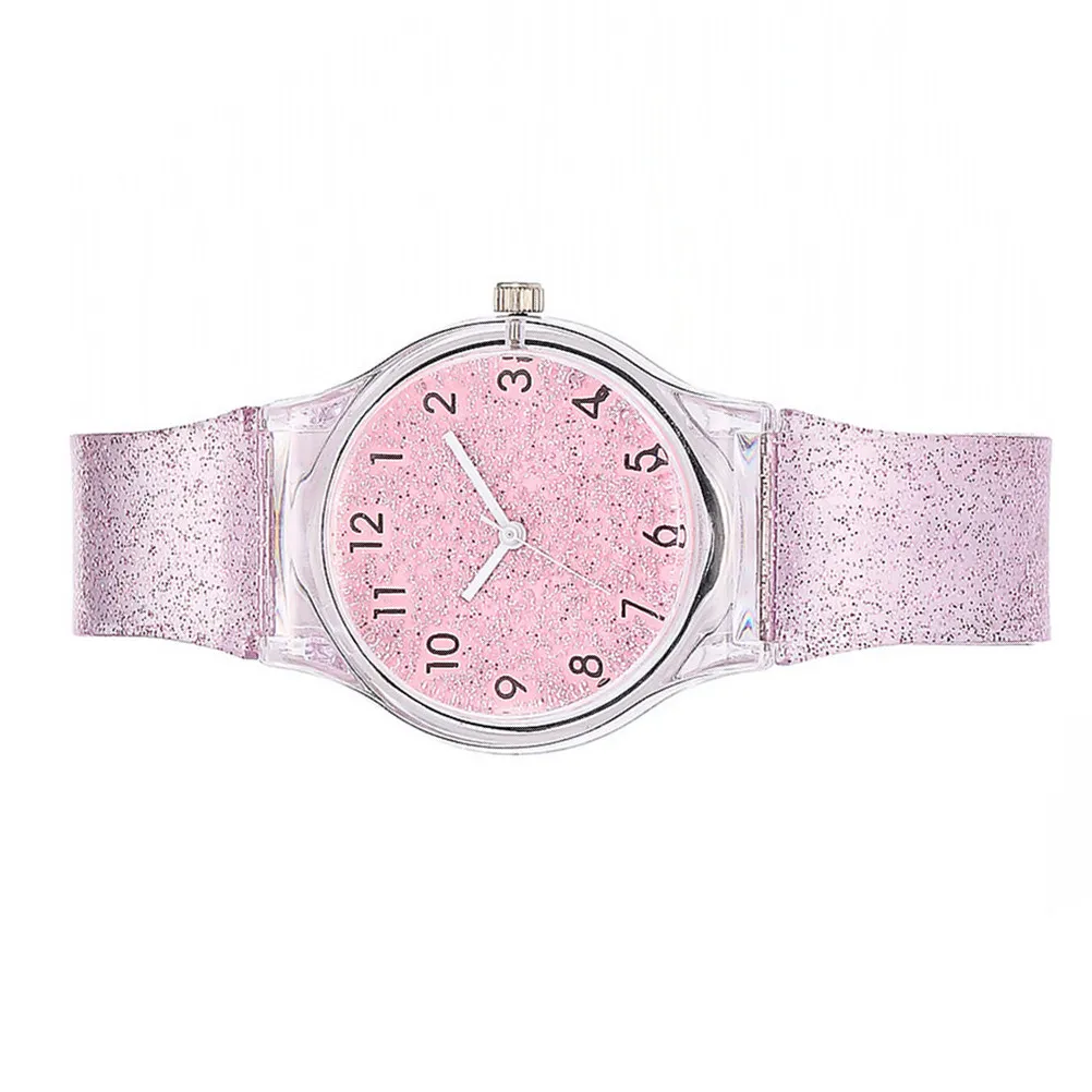 

Детские часы, красочные, розовые, кварцевые, креативные, с мультяшным дизайном, украшение для запястья, модные, блестящие, с регулируемым ремешком, подарок на день рождения