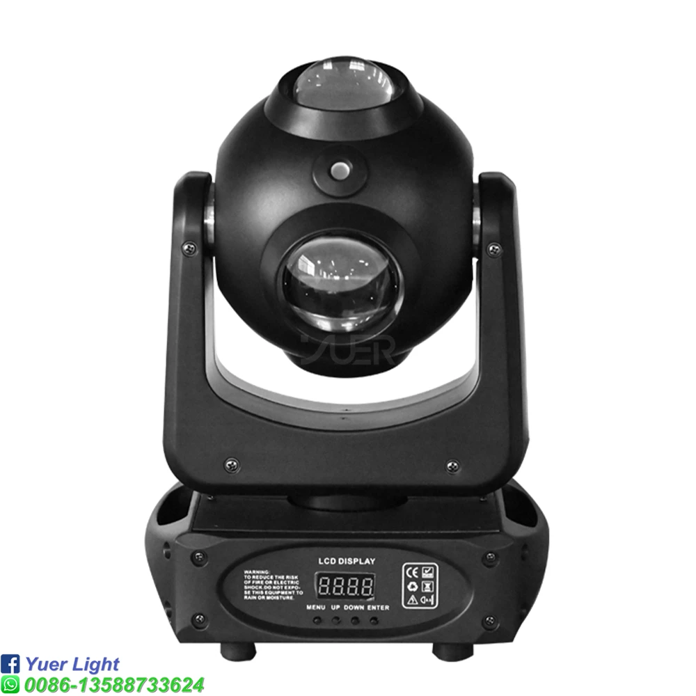 Imagem -02 - Led Mini Moving Head Ball Feixe de Laser Strobe Moving Heads Dmx Rotação Infinita Disco dj Party Iluminação 80w Pcs por Lote