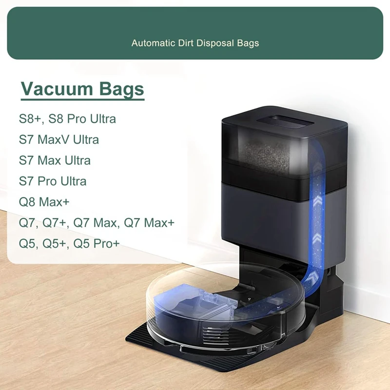 Sacs de Rangement Sous Vide pour Roborock, 28 Paquets, Sacs à Poussière, pour S8 + Pro Ultra, S7 Maxv Ultra, Q8 Max +,Q7,Q5Automatic D343