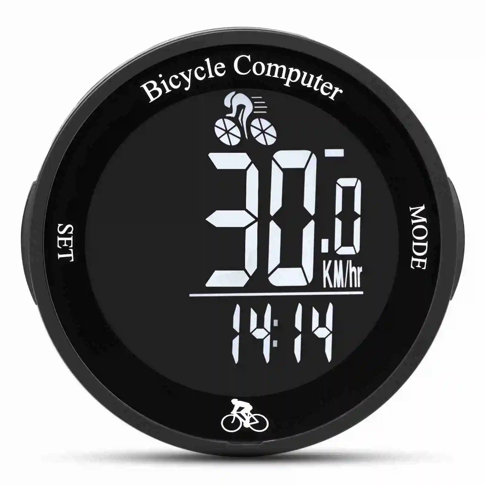 Wireless Bike Computer Waterproof Bicycle Odometer Multi Functional LCD Screen Cycling Speedometer Mountain Bike Speedo Meter