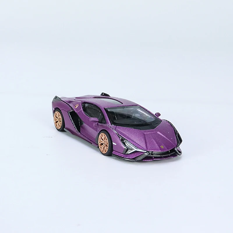 MINIGT 1:64 modello di auto Lambor Sian FKP 37 veicolo sportivo in lega Matt Purple #588 LHD