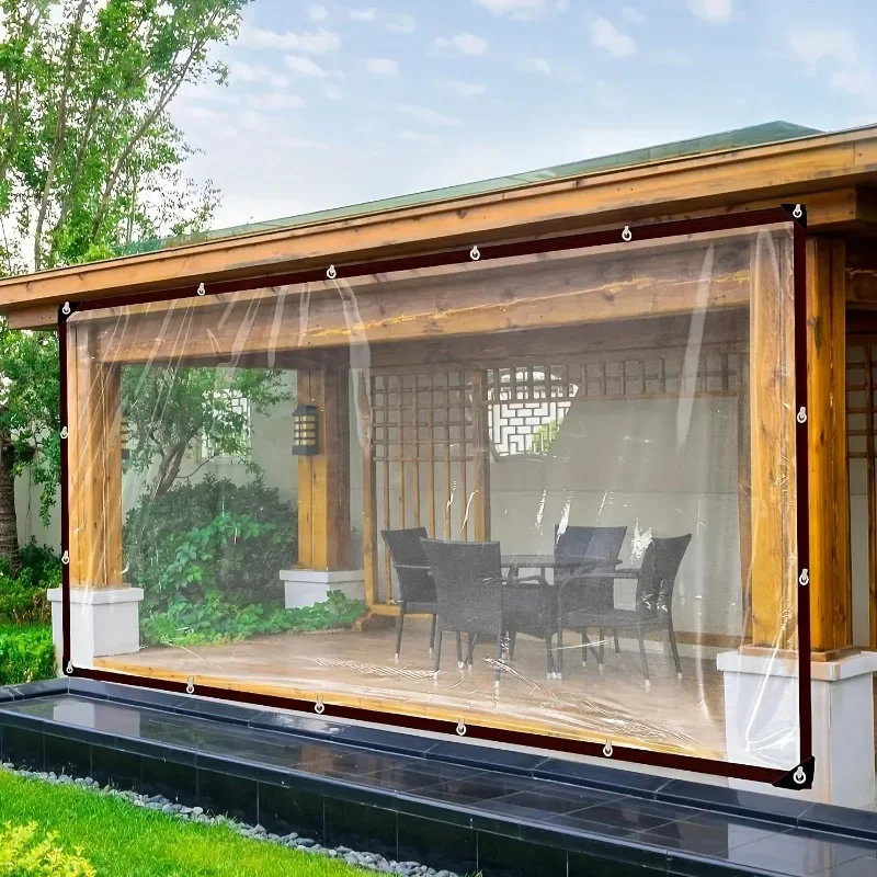 Transparent Waterproof Cloth Rainproof and Sunscreen Tarpaulin - Very Suitable for Garden Courtyard Balcony Sunshade and Camping