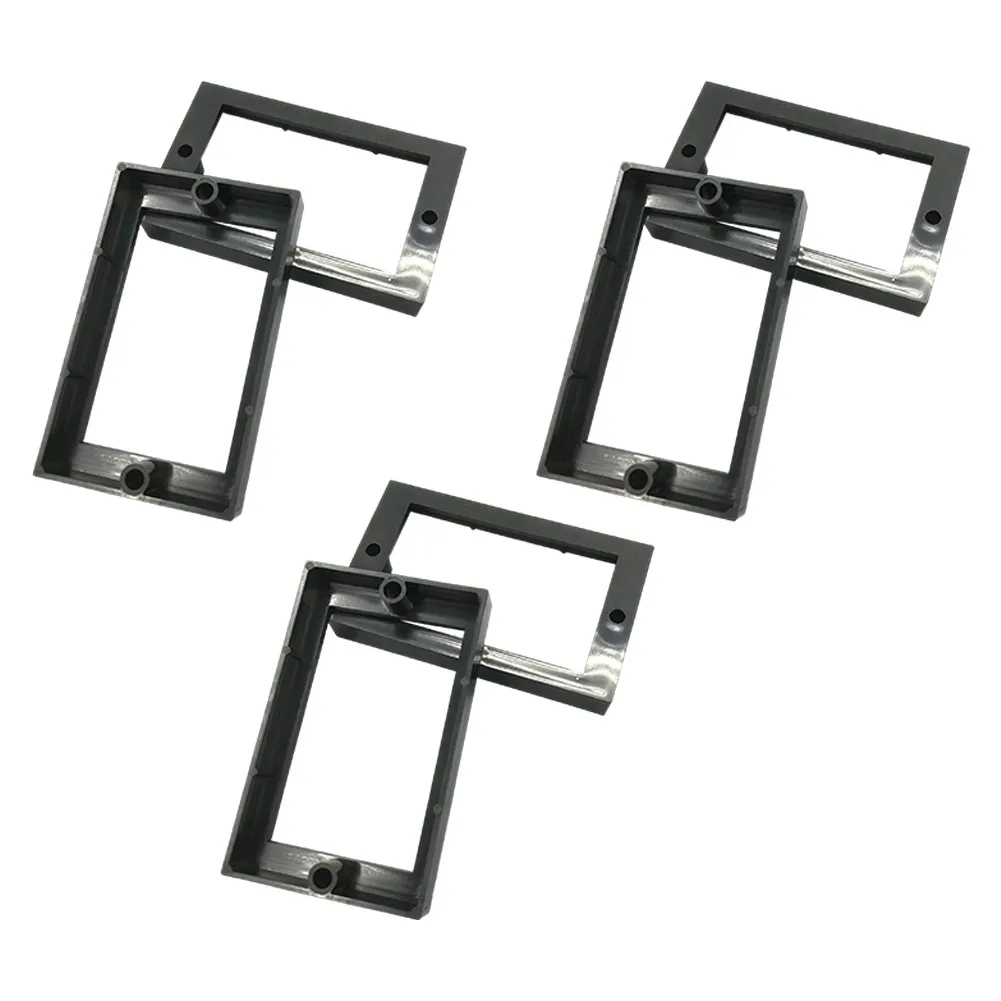 6 Pieces Socket Box Extender Set For Power Switches And Outlets ABS Material Compact Design 9.3x5.7x1.3cm Black Gray