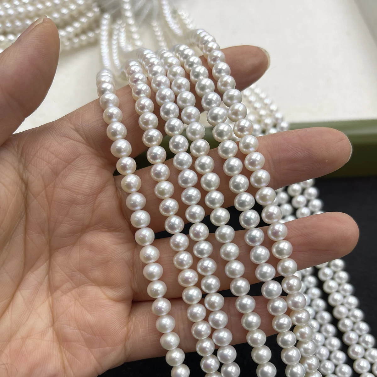 

Изящные натуральные пресноводные жемчужные бусины AA, свободные крошечные овальные жемчужные бусины для изготовления ювелирных изделий, DIY ожерелье, браслет, поставка