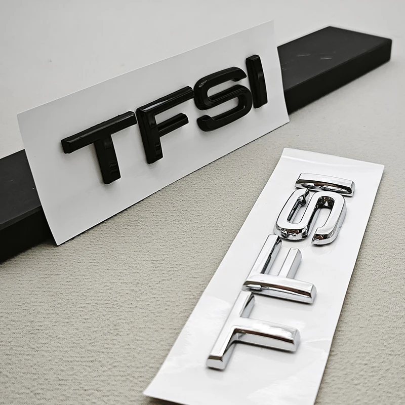 

3D ABS черный TFSI логотип багажника автомобиля эмблема значок для Audi A3 A4 A5 A6 A7 A8 Q2 Q3 Q5 Q7 Q8 TFSI TDI наклейка внешние аксессуары