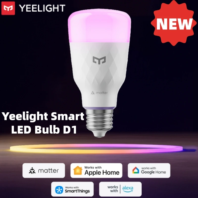 

Умная светодиодная лампа Global Yeelight D1, цветная, E27, с регулировкой яркости, 2700-6500K, Bluetooth, голосовое управление, совместимость с Apple Home, Google, Alexa